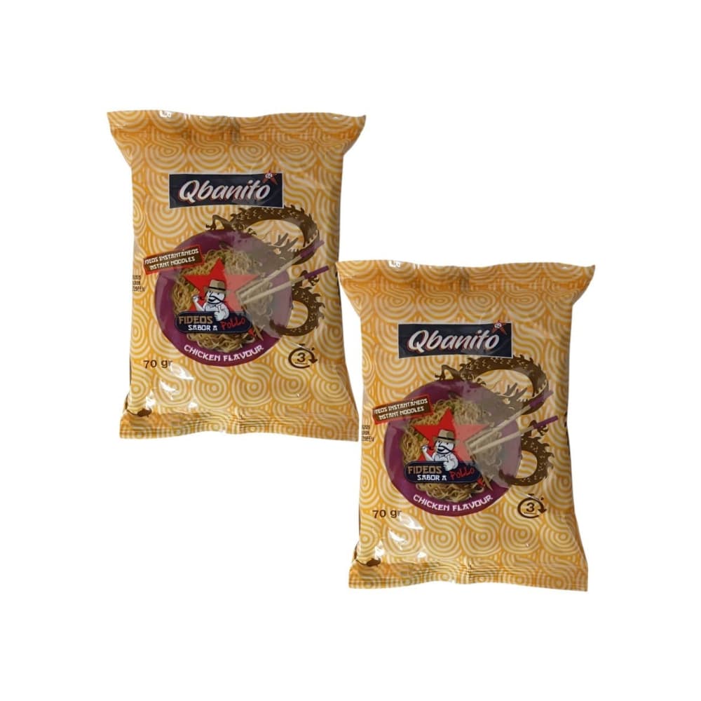 Sopa instantánea de fideos sabor a pollo Qbanito (2 x 70 g / 2.47 oz) - Miniatura 1