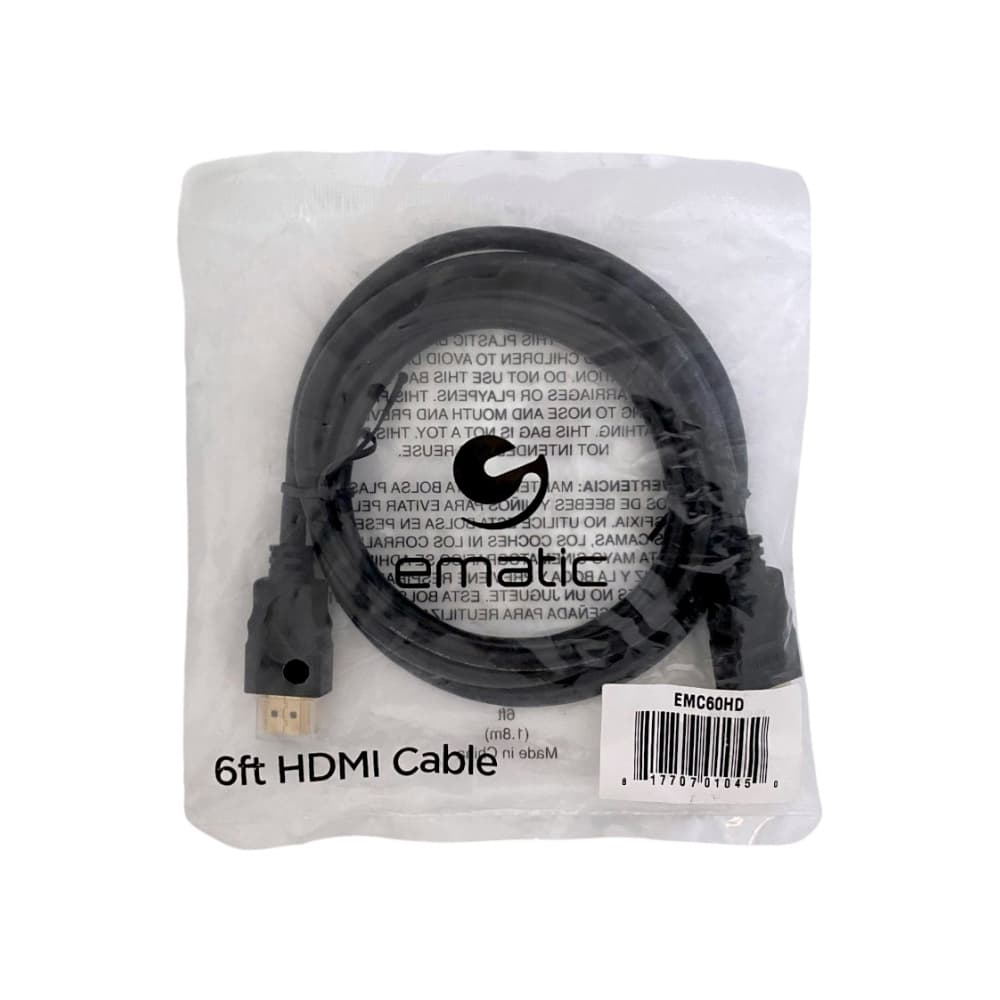 Cable HDMI de alta velocidad 1080p Ematic EMC60HD - Miniatura 4