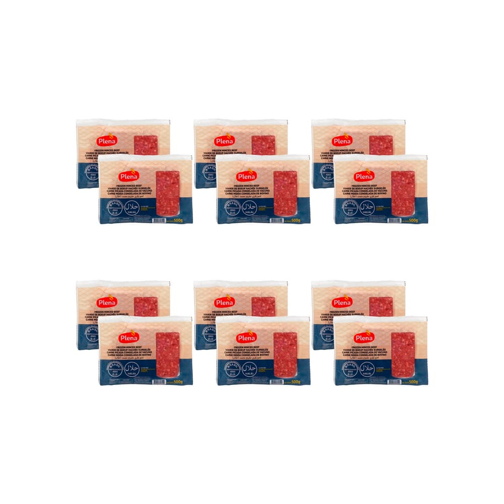 Carne picada congelada de res Plena (12 x 500 g / 1.1 lb) - Imagen 1