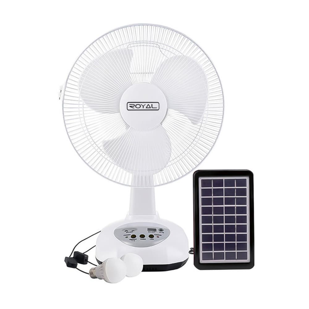 Ventilador blanco recargable 12" Royal RA12RSL - Imagen 1