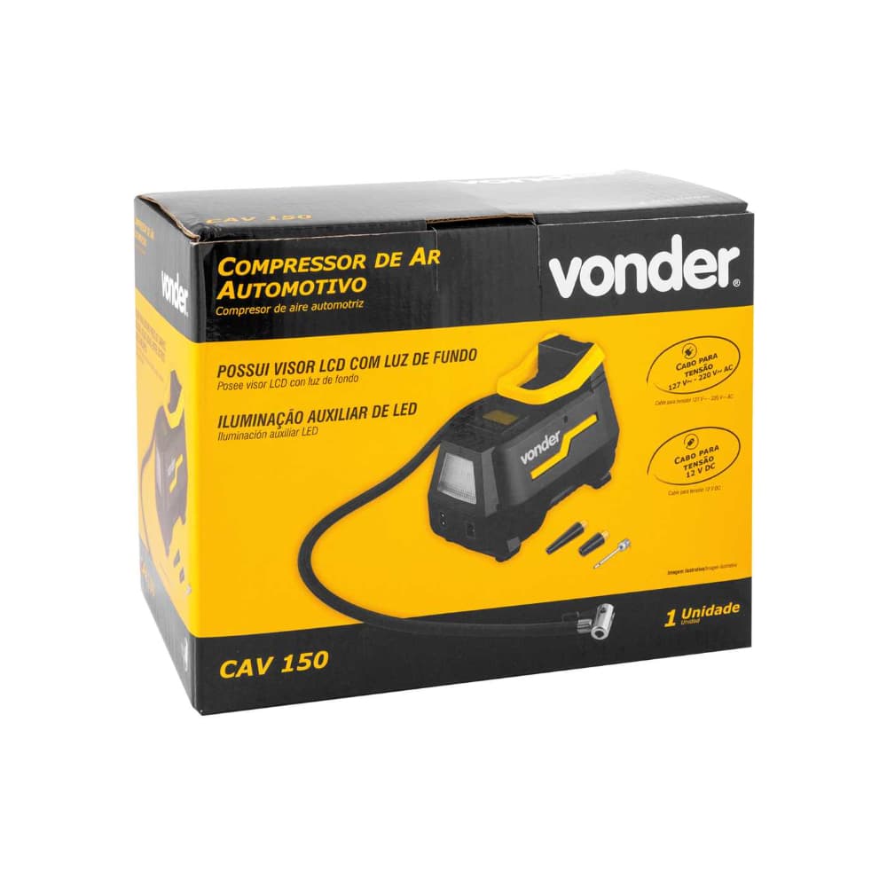 Compresor de aire automotriz de 12 V Vonder CAV150 - Miniatura 4