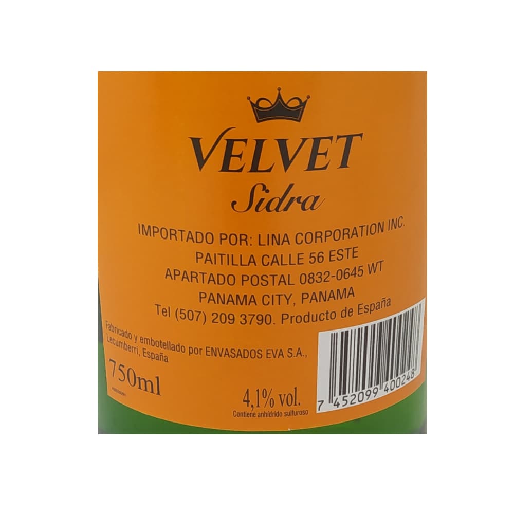 Sidra Velvet (750 ml / 25.3 oz fl) - Miniatura 3