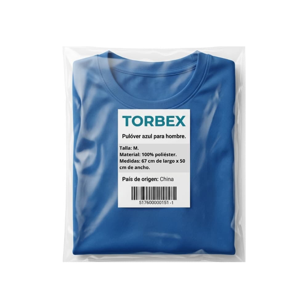 Pulóver azul para hombre Torbex (Talla M) - Miniatura 2