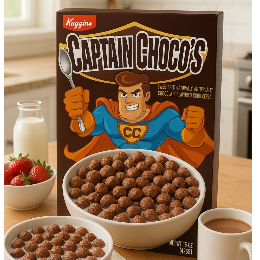 Cereal de maíz con sabor a chocolate endulzado natural y artificialmente Kiggins (326 g / 11.5 oz) - Miniatura 5