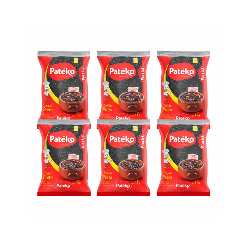 Frijoles negros Patéko (6 x 1 kg) - Miniatura 1