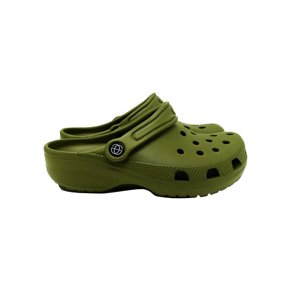 Chancletas verde olivo tipo zueco Elizabeth Dunn (Talla 36 - 37) - Imagen 1