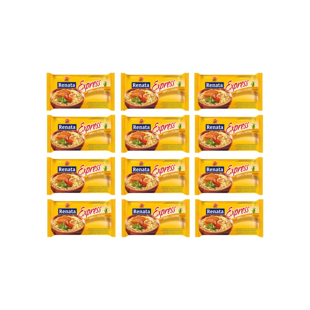 Fideos instantáneos sabor a pollo Renata (12 x 85 g / 3 oz) - Miniatura 1