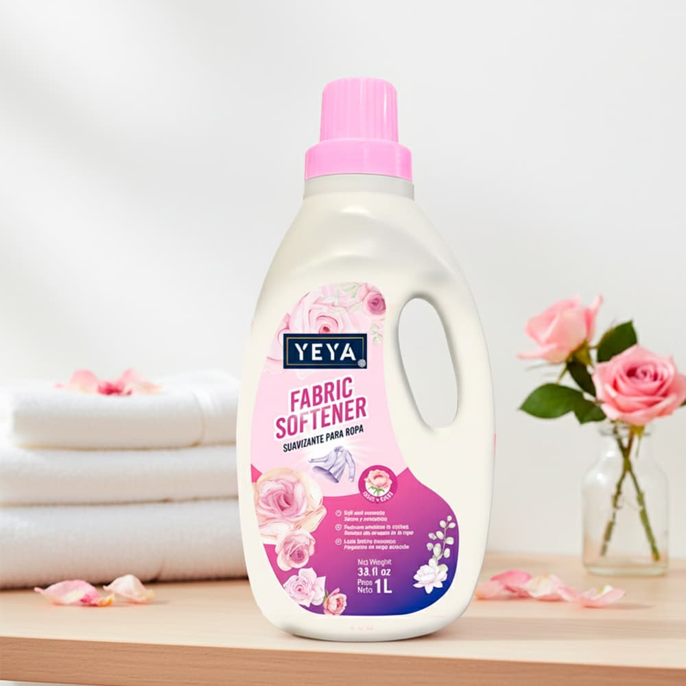 Suavizante para ropa con aroma a rosa YEYA (4 x 1 L) - Miniatura 2