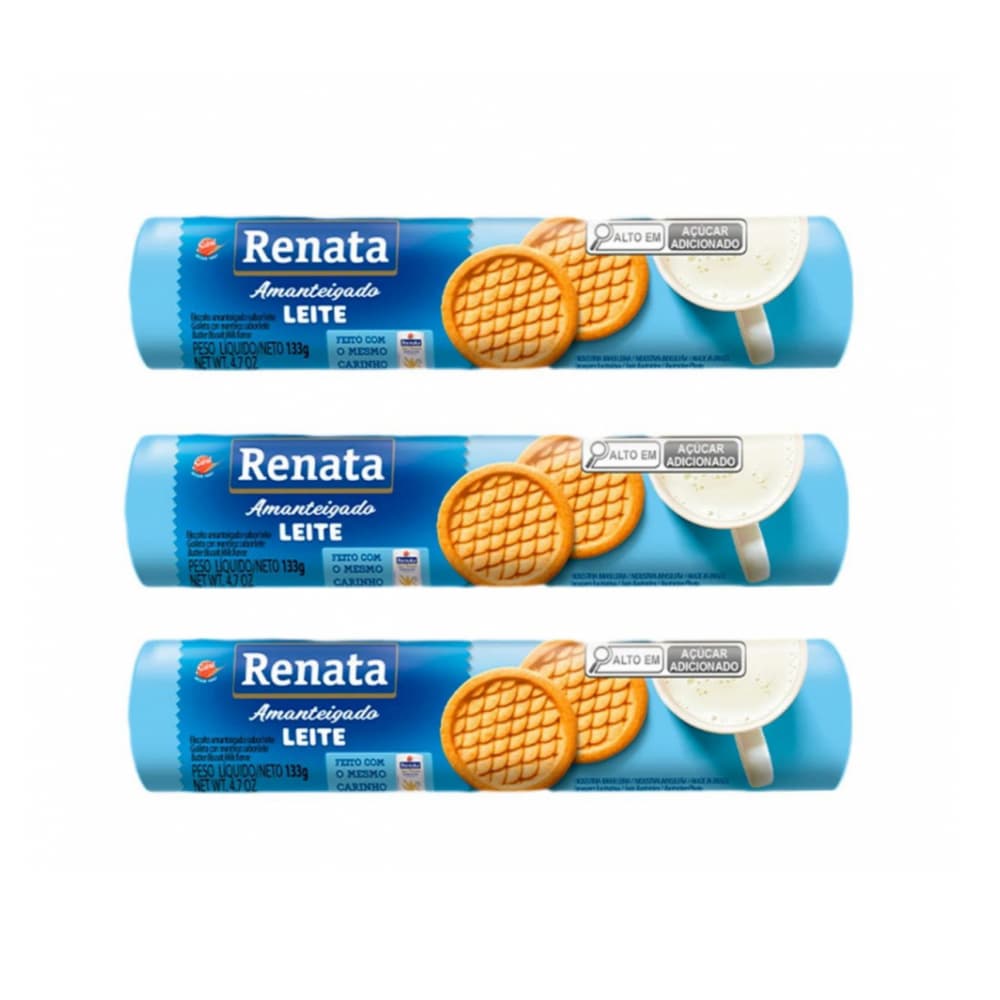 Galletas de mantequilla con sabor a leche Renata (3 x 133 g) - Imagen 1