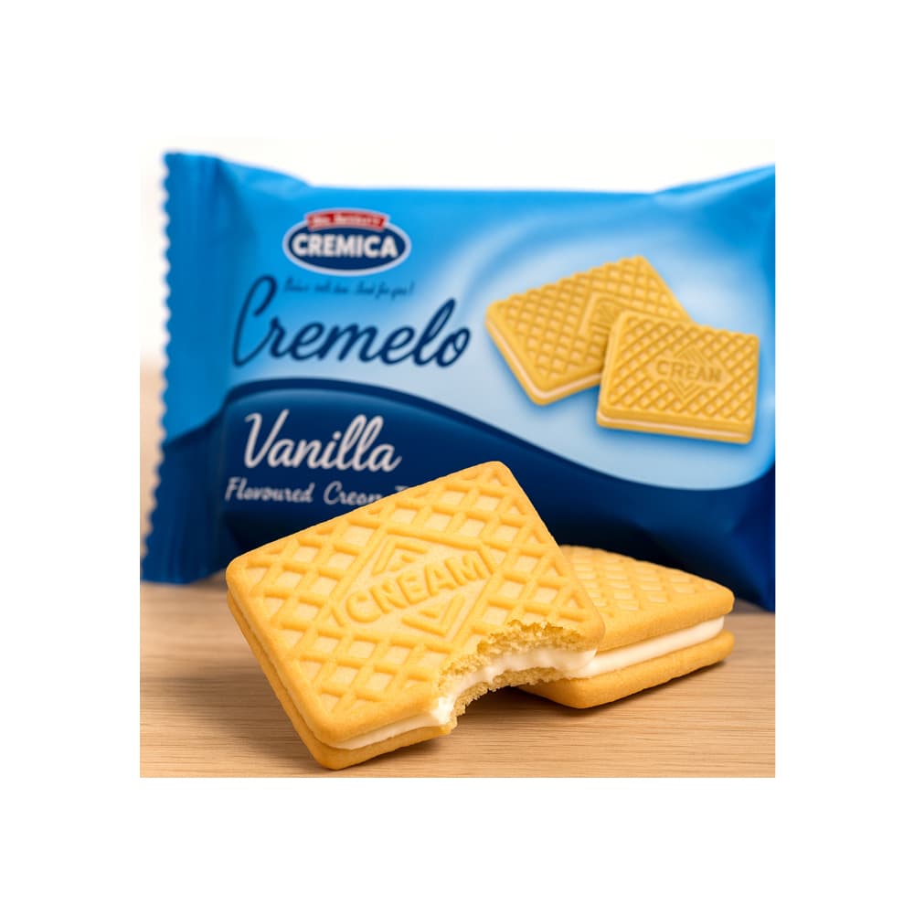 Galletas con crema sabor vainilla Cremelo Mrs. Bector’s Cremica (440 g / 15.5 oz) - Miniatura 5