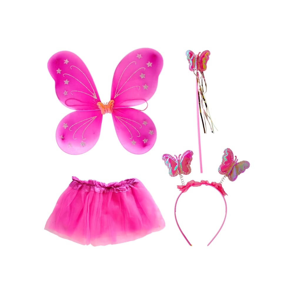 Disfraz mariposa con falda rosada Gutza - Miniatura 1