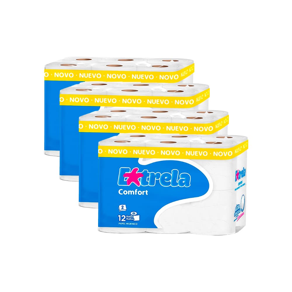 Papel sanitario Extrela Confort (4 x 12 U) - Imagen 1
