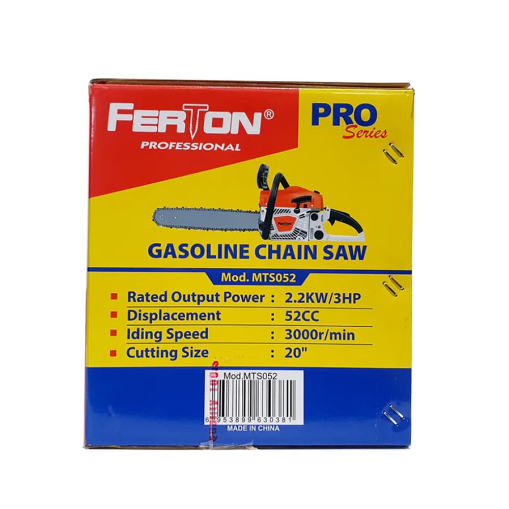 Motosierra a gasolina de 20" / 52 CC Ferton - Miniatura 4