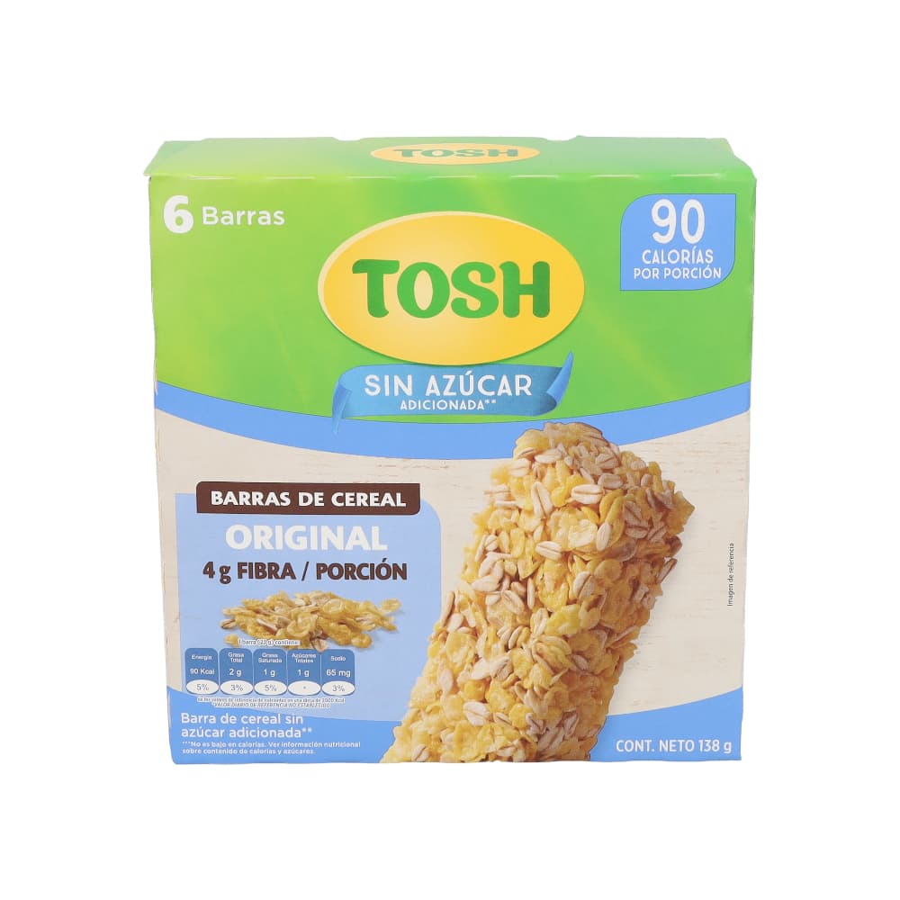 Barras de cereal sin azúcar adicionada Tosh (138 g / 4.9 oz) - Imagen 1
