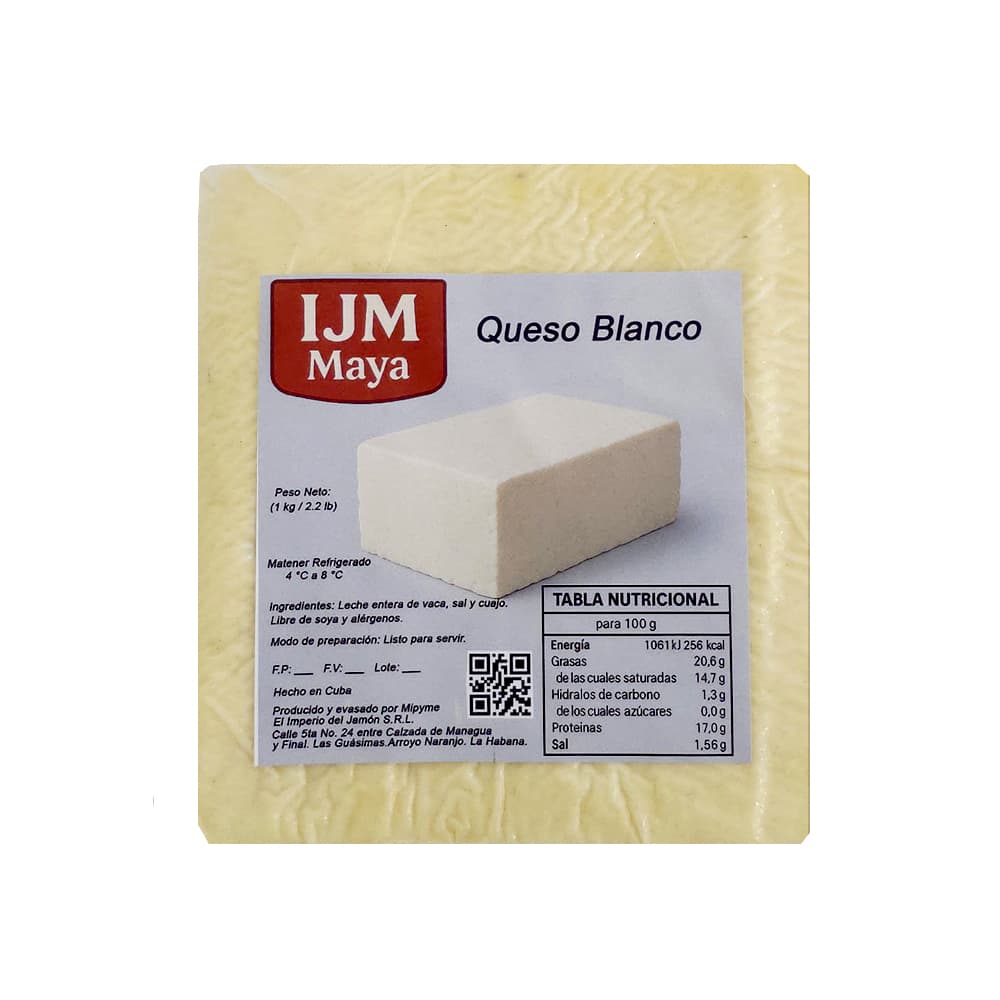 Queso blanco IJM Maya (1 kg / 2.2 lb) - Imagen 1