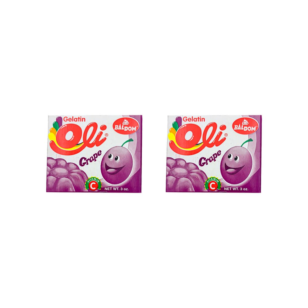 Gelatina sabor uva Oli (2 x 85 g / 3 oz) - Miniatura 1