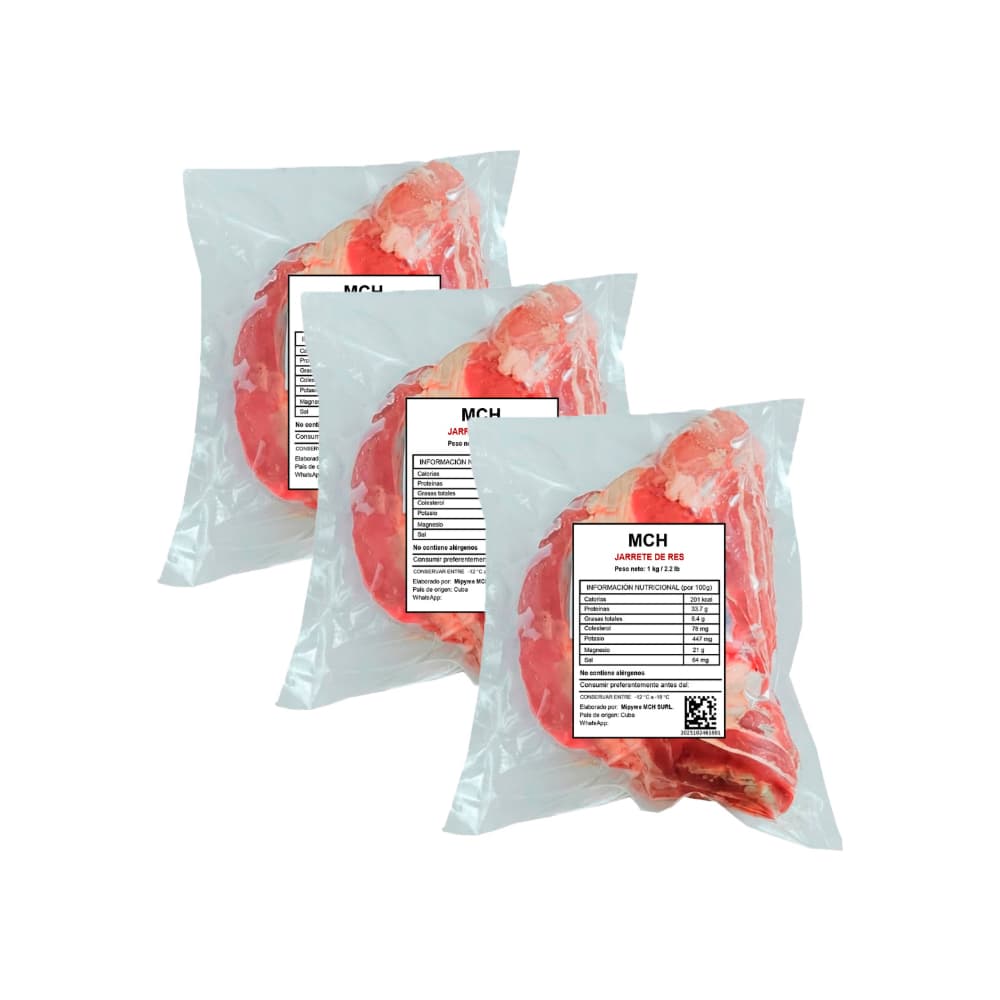Jarrete de Res  MCH (3 x 1 kg / 2.2 lb) - Imagen 1