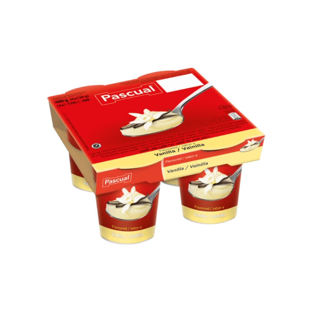 Yogurt de vainilla Pascual (4 x 120 g / 4.23 oz) - Imagen 1