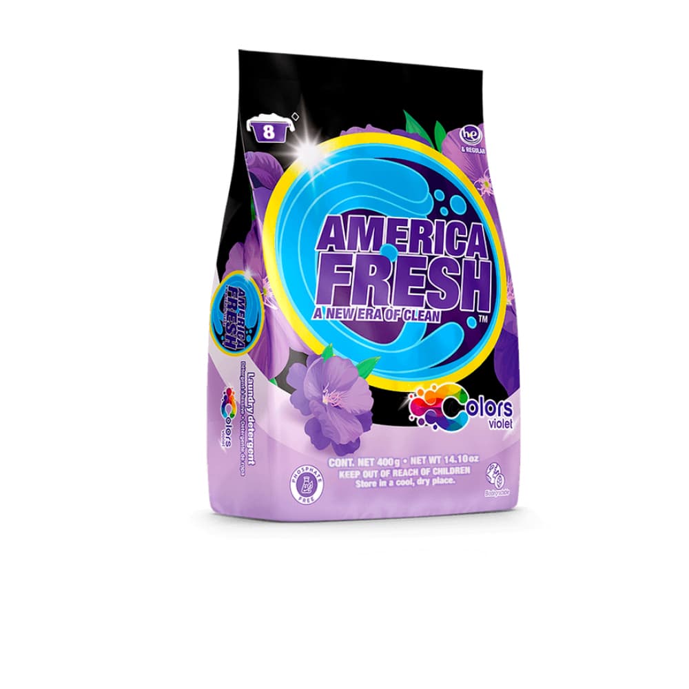 Detergente en polvo de cuidado extra para ropa America Fresh (400 g / 14.10 oz) - Imagen 1