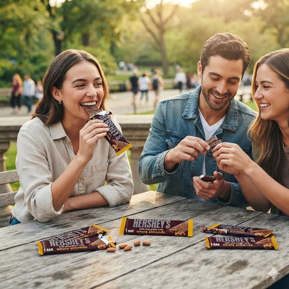 Barra de chocolate con leche y almendras Hershey's (41 g / 1.45 oz) - Miniatura 4