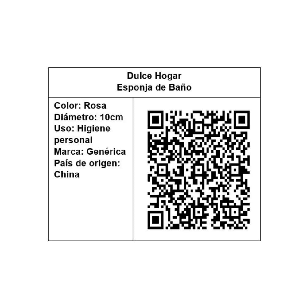 Esponja de baño exfoliante color rosa Genérica (50 g / 1.76 oz) - Miniatura 2