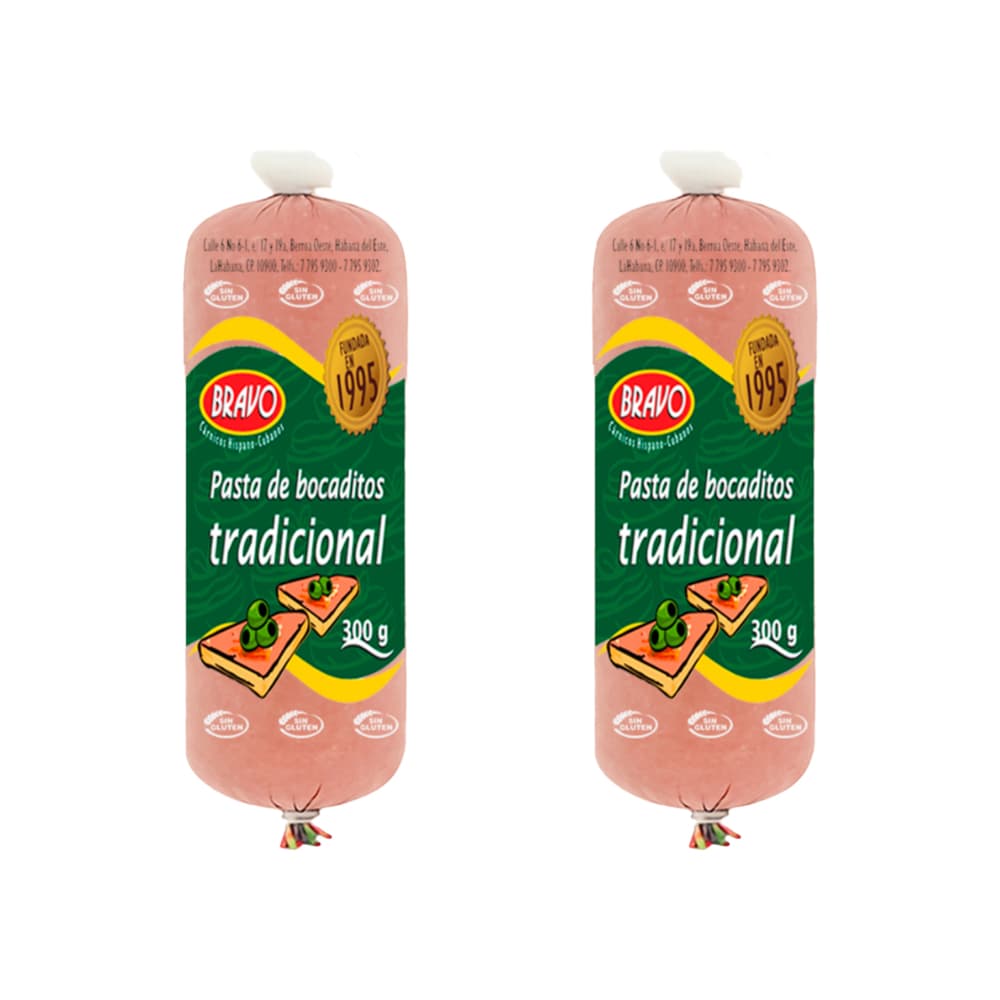 Pasta de bocadito tradicional  Bravo (2 x 300 g / 10.6 oz) - Imagen 1