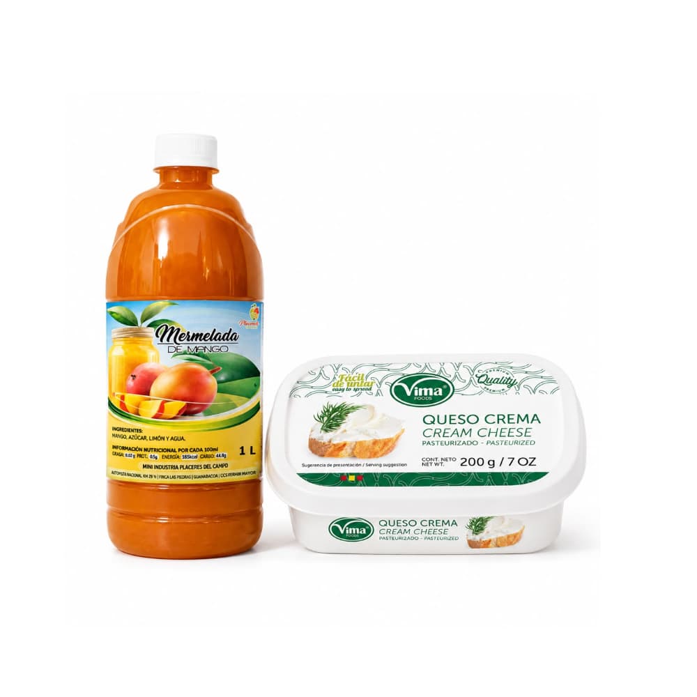 Mermelada de mango + Queso crema pasteurizado - Imagen 1