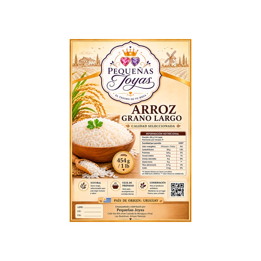 Arroz grano largo Pequeñas Joyas (454 g / 1 lb) - Miniatura 2