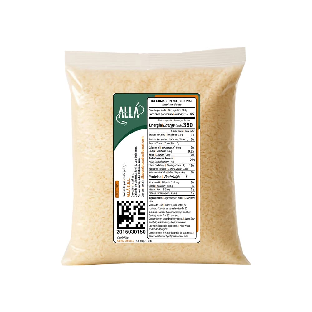Arroz criollo ALLÁ (4.53 kg / 10 lb) - Miniatura 2