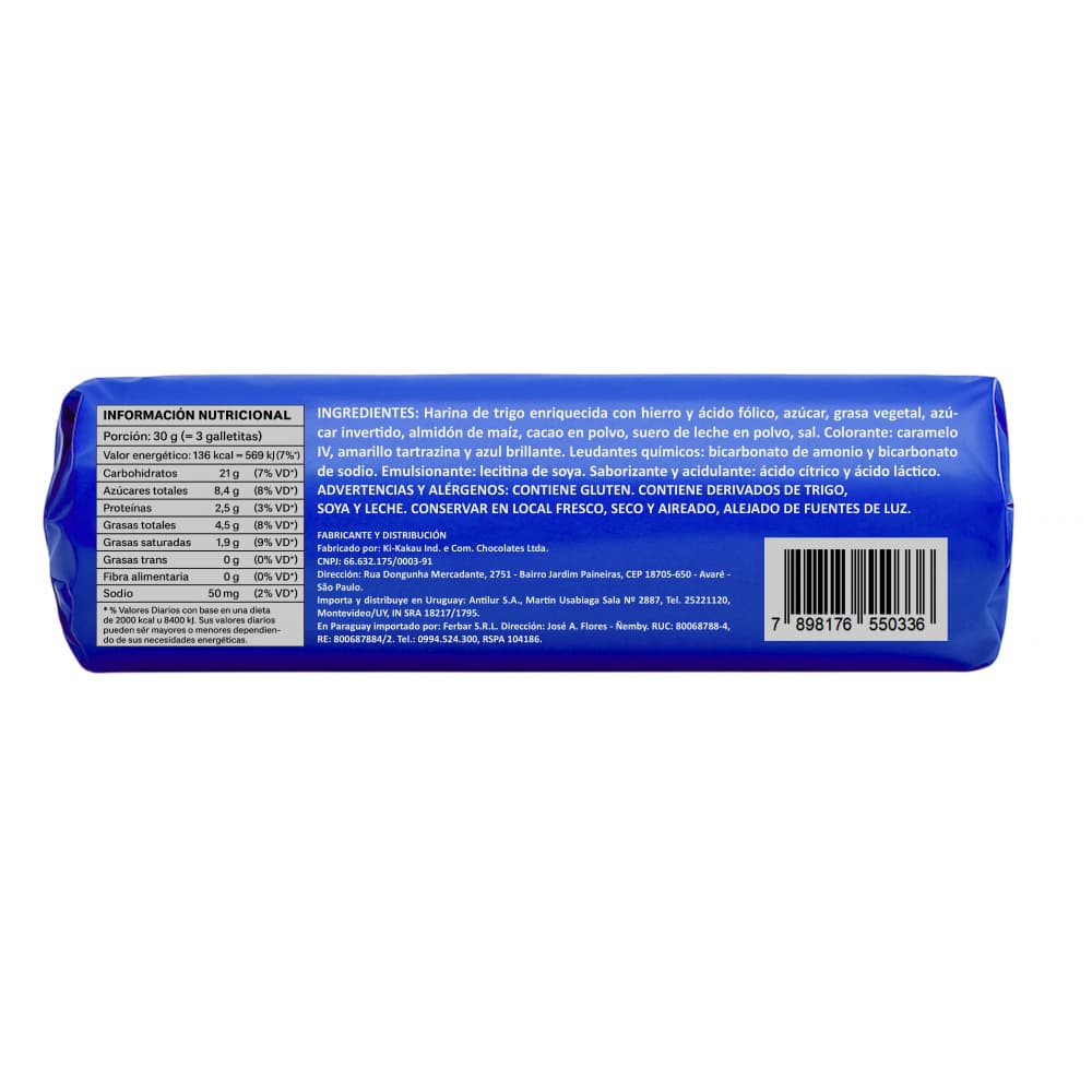 Galletas de chocolate rellenas con crema de vainilla Fofinho Ki-kakao (110 g / 3.9 oz) - Miniatura 2