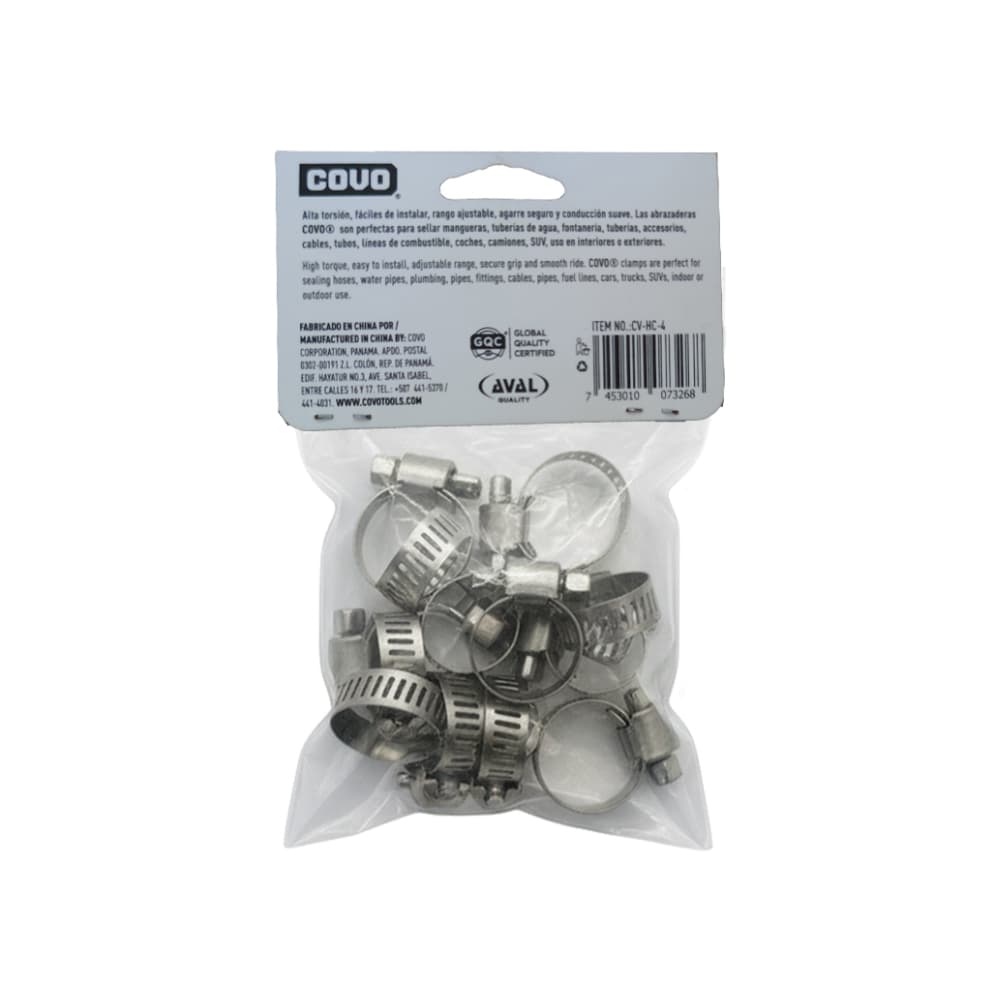 Abrazaderas de acero inoxidable 10 mm - 16 mm Covo (10 U) - Miniatura 3