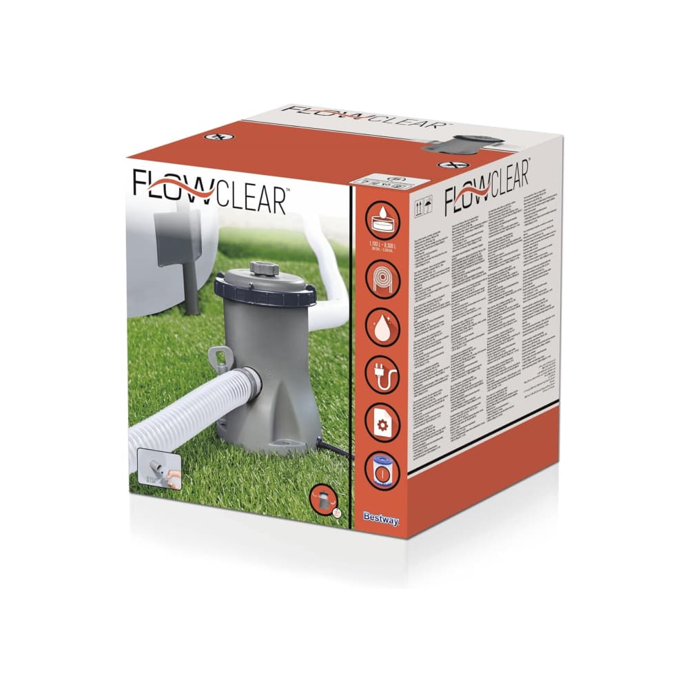 Bomba de filtrado de 1249 L para piscinas Bestway 58381 - Miniatura 4