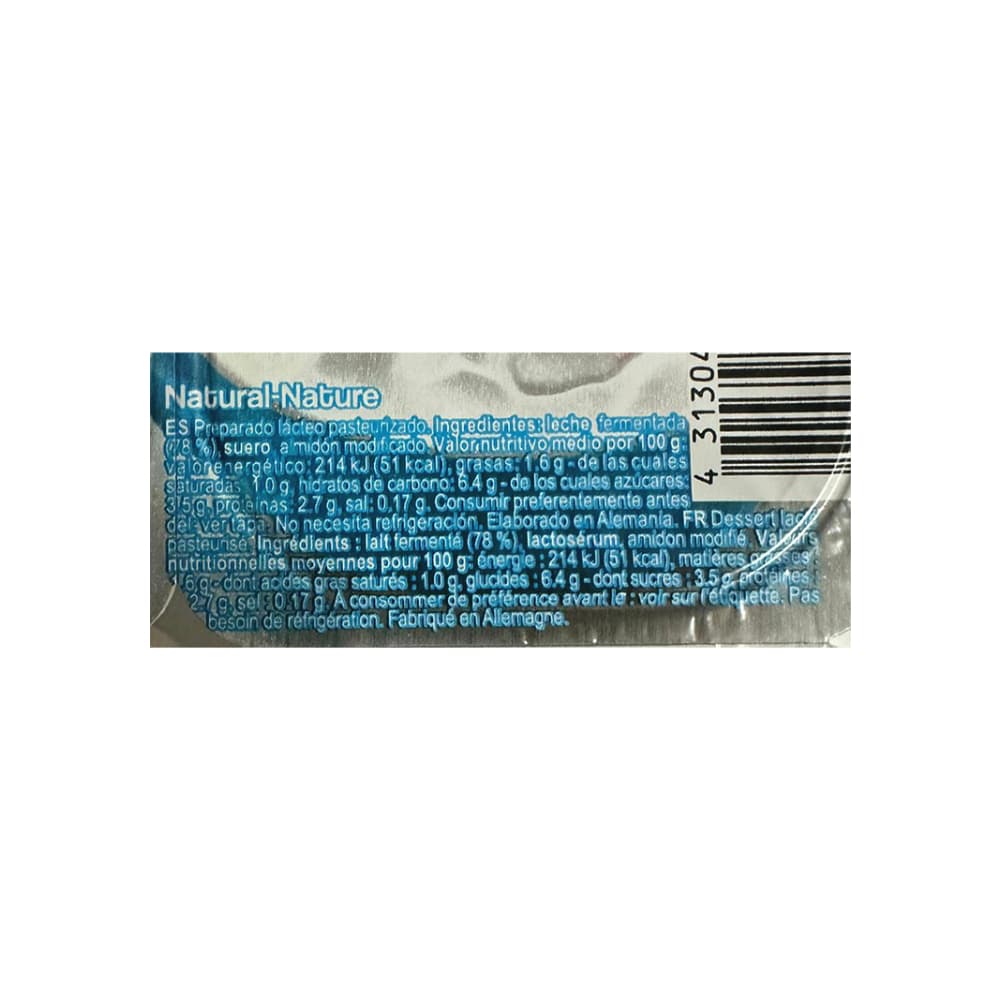 Yogurt sabor natural Yoqo (4 x 125 g / 4.41 oz) - Miniatura 3