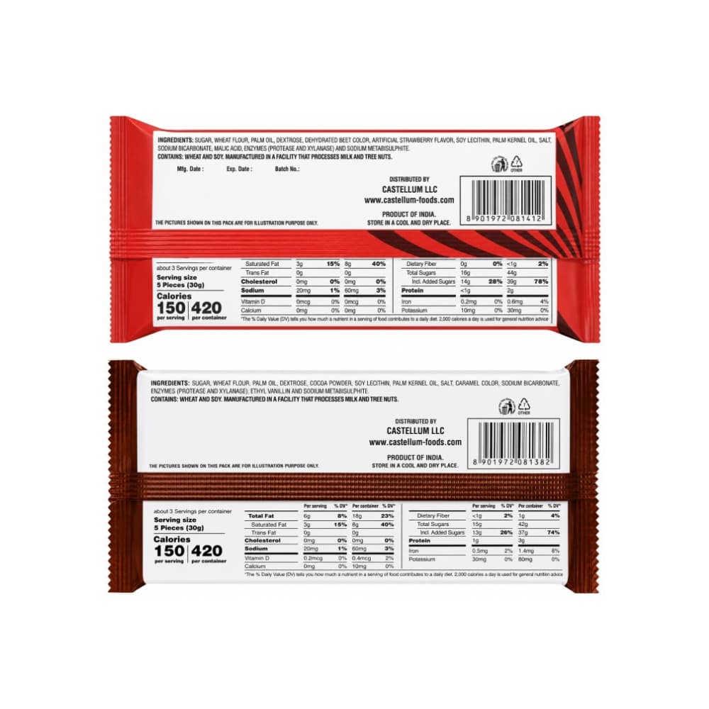 Combo de sorbetos de vainilla con crema de vainilla, chocolate, fresa y avellana Castellum (4 x 85 g / 3 oz) - Miniatura 3