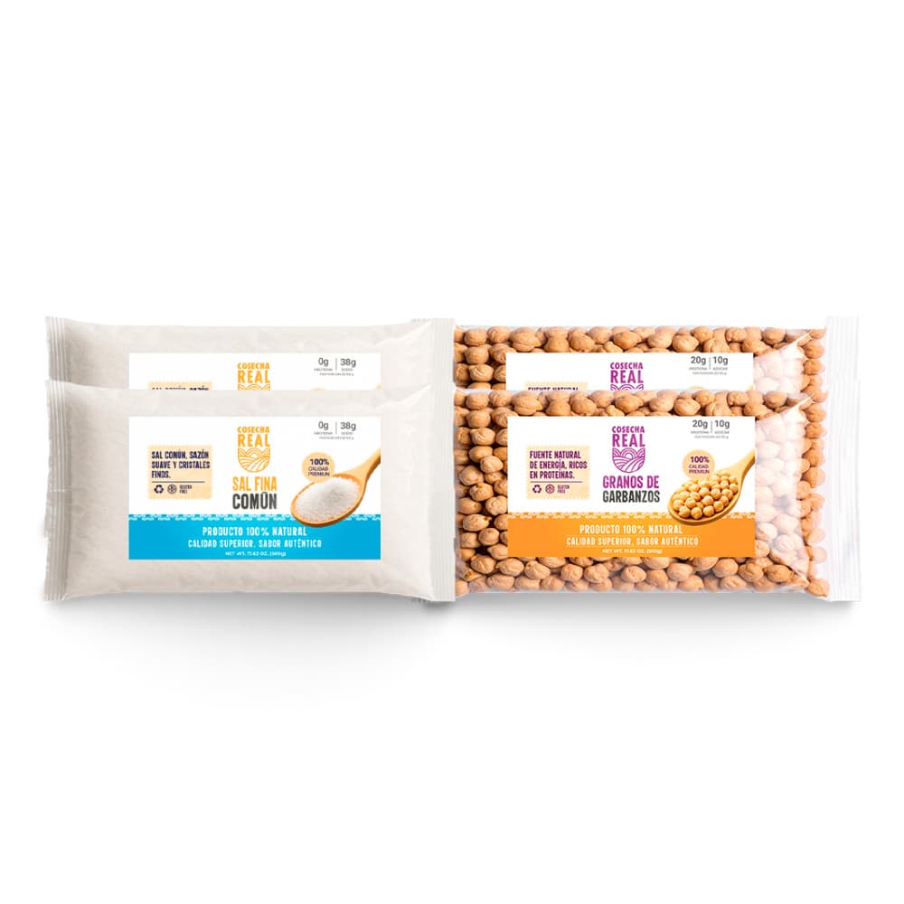 Combo esencial de cocina Cosecha Real #18: Sal fina común + Garbanzos - Imagen 1