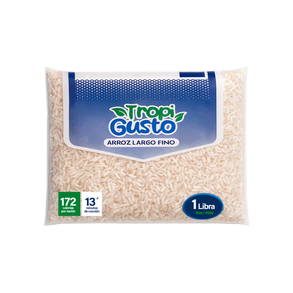 Arroz largo fino Tropi Gusto (454 g / 1 lb) - Imagen 1