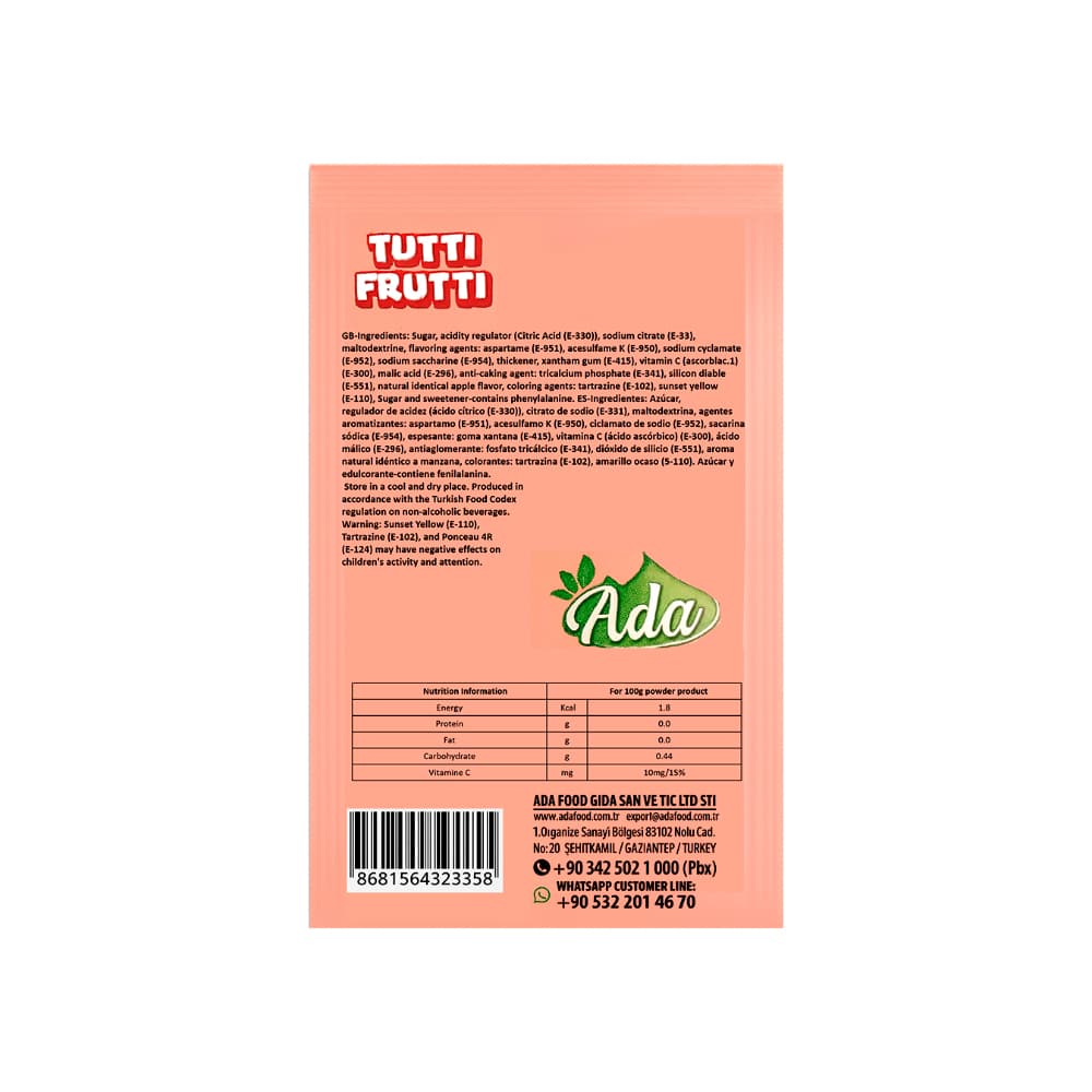 Refresco instantáneo sabor manzana Tutti Frutti Ada (24 x 6 g) - Miniatura 2