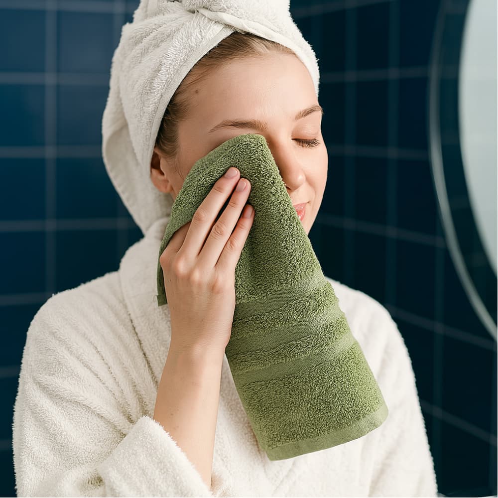 Toalla verde claro Yara (50 x 90 cm) - Miniatura 3