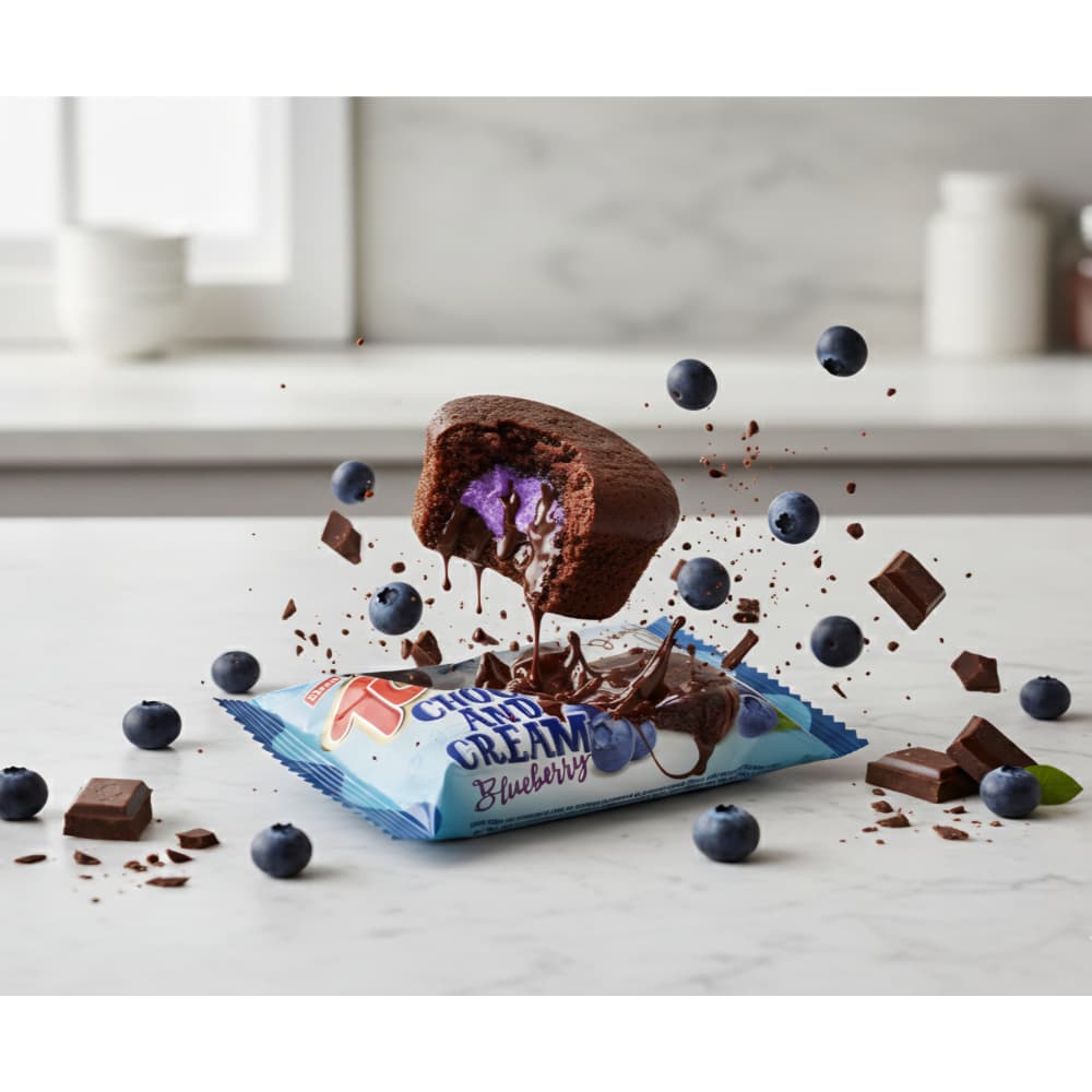 Pastelito de chocolate relleno de crema de arándanos Elvan (50 g / 1.76 oz) - Miniatura 4