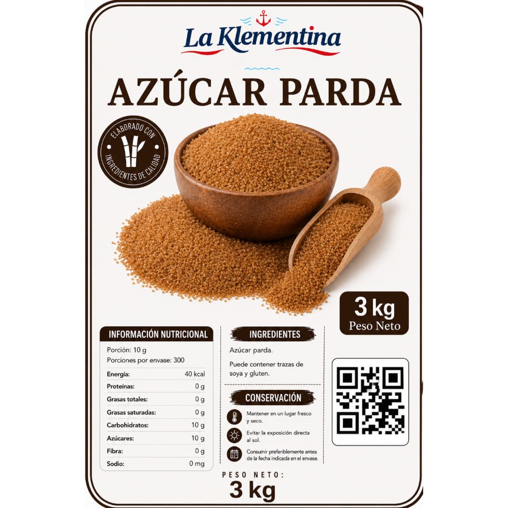 Azúcar parda La Klementina (3 kg / 6.6 lb) - Miniatura 2