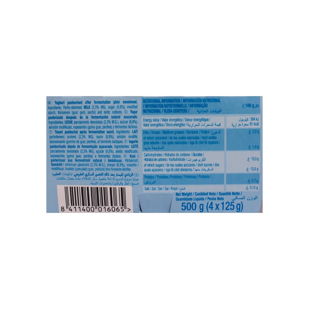 Yogurt natural azucarado yogu+ Feiraco (24 x 125 g / 4.4 oz) - Miniatura 4