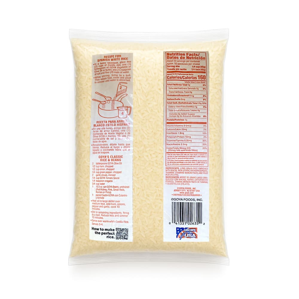 Arroz de grano extra largo Canilla Goya (2.27 kg / 5 lb) - Miniatura 2