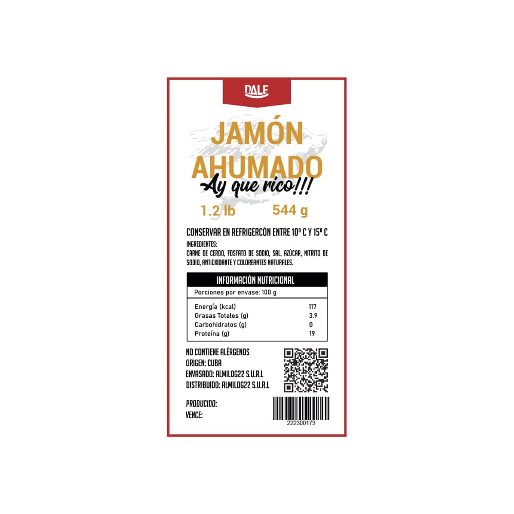 Jamón ahumado Ay Que Rico (544 g / 1.2 lb) - Miniatura 3