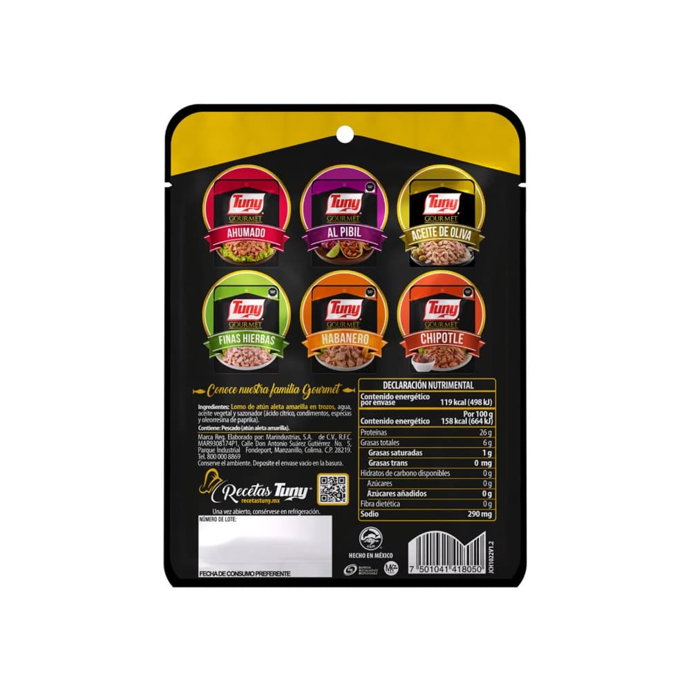 Atún al limón y pimienta en hojuelas Tuny Gourmet (75 g / 2.64 oz) - Miniatura 2