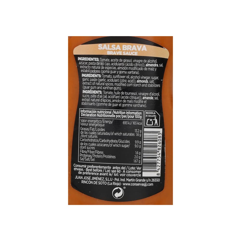 Salsa brava Juan José Jiménez (330 ml / 11.16 oz) - Miniatura 3