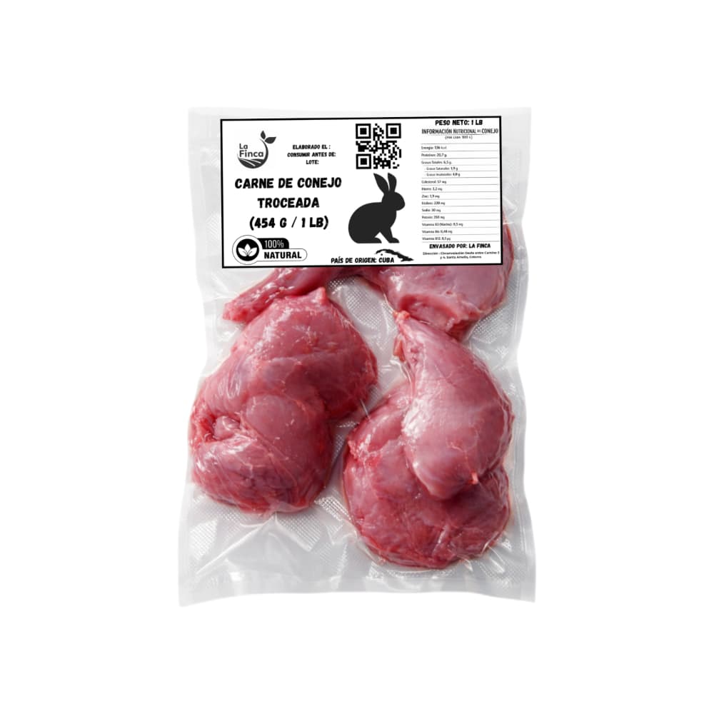 Carne de conejo troceada La Finca (454 g / 1 lb) - Miniatura 3