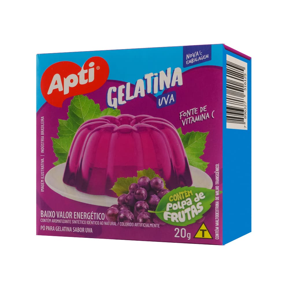 Gelatina sabor uva Apti (20 g / 0.7 oz) - Imagen 1