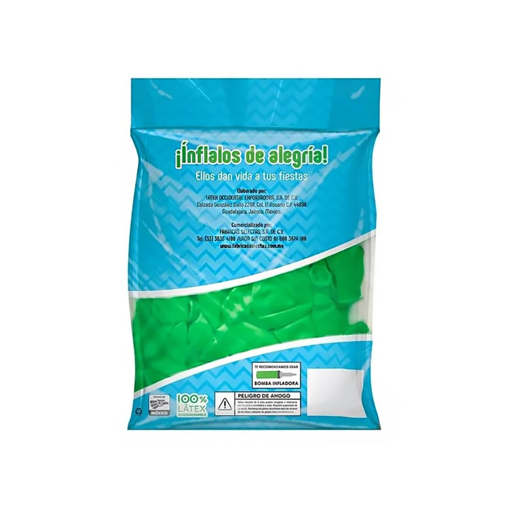 Paquete de globos verde lima Blogos Decorator (30 U) - Miniatura 2