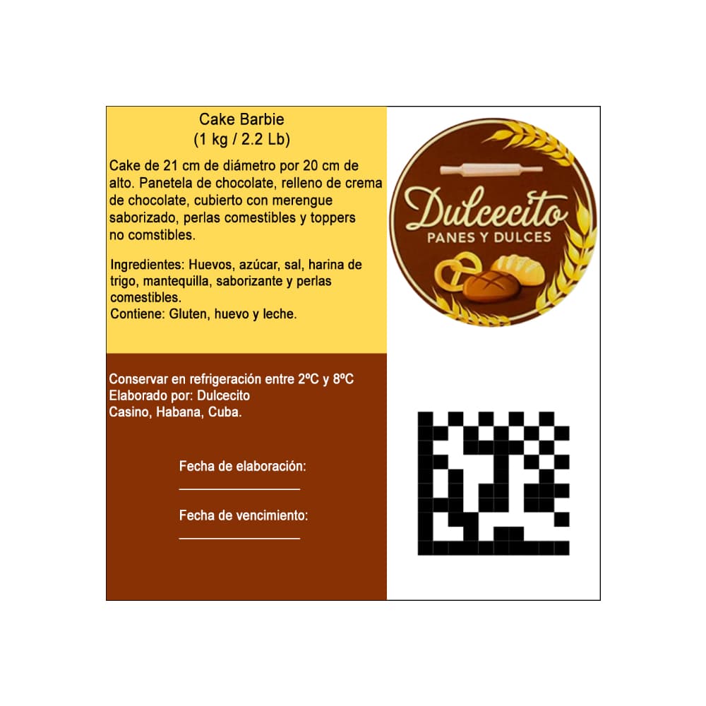 Cake Barbie Dulcecito (para 15 personas) - Miniatura 2