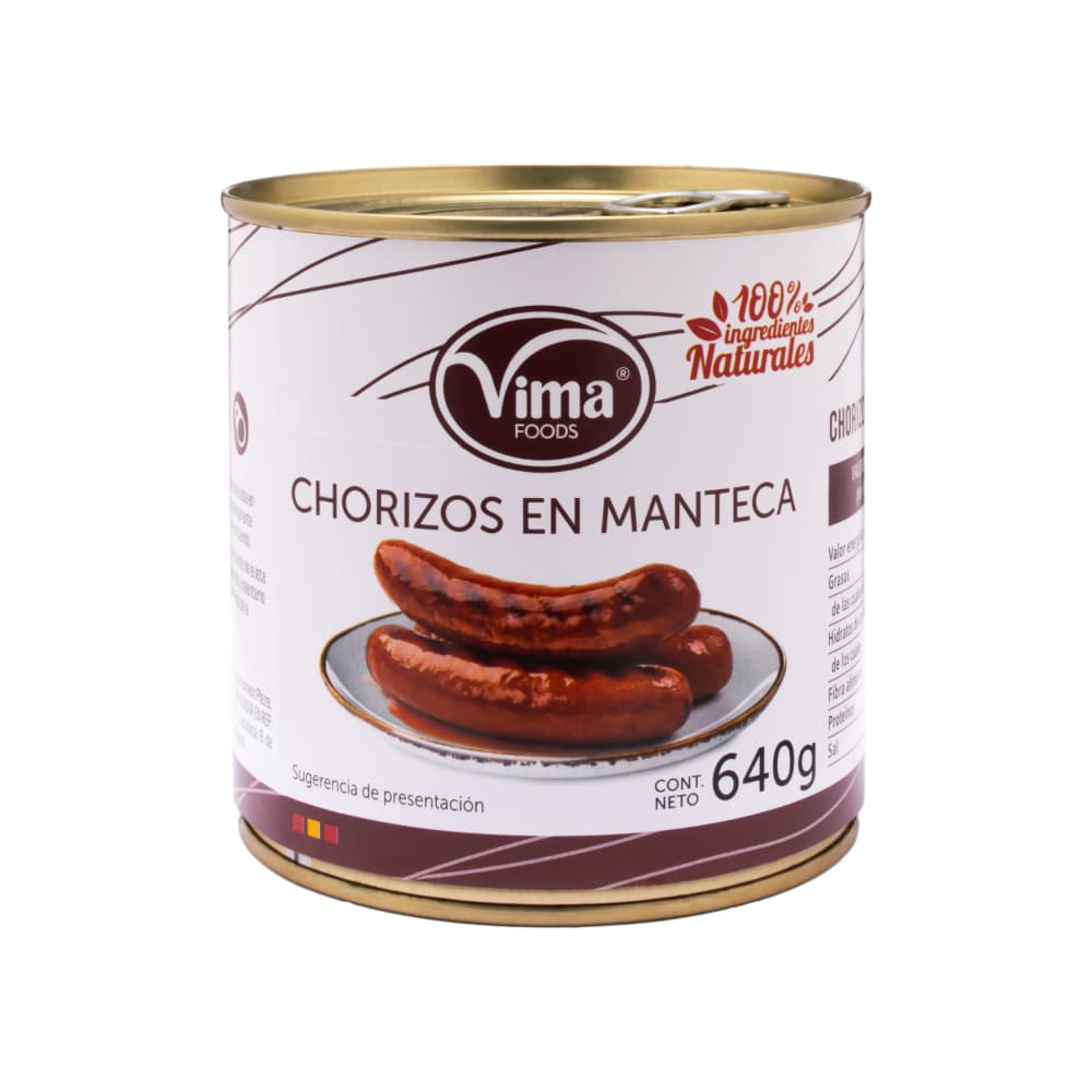 Chorizos en manteca Vima Foods (640 g / 1.41 lb) - Imagen 1